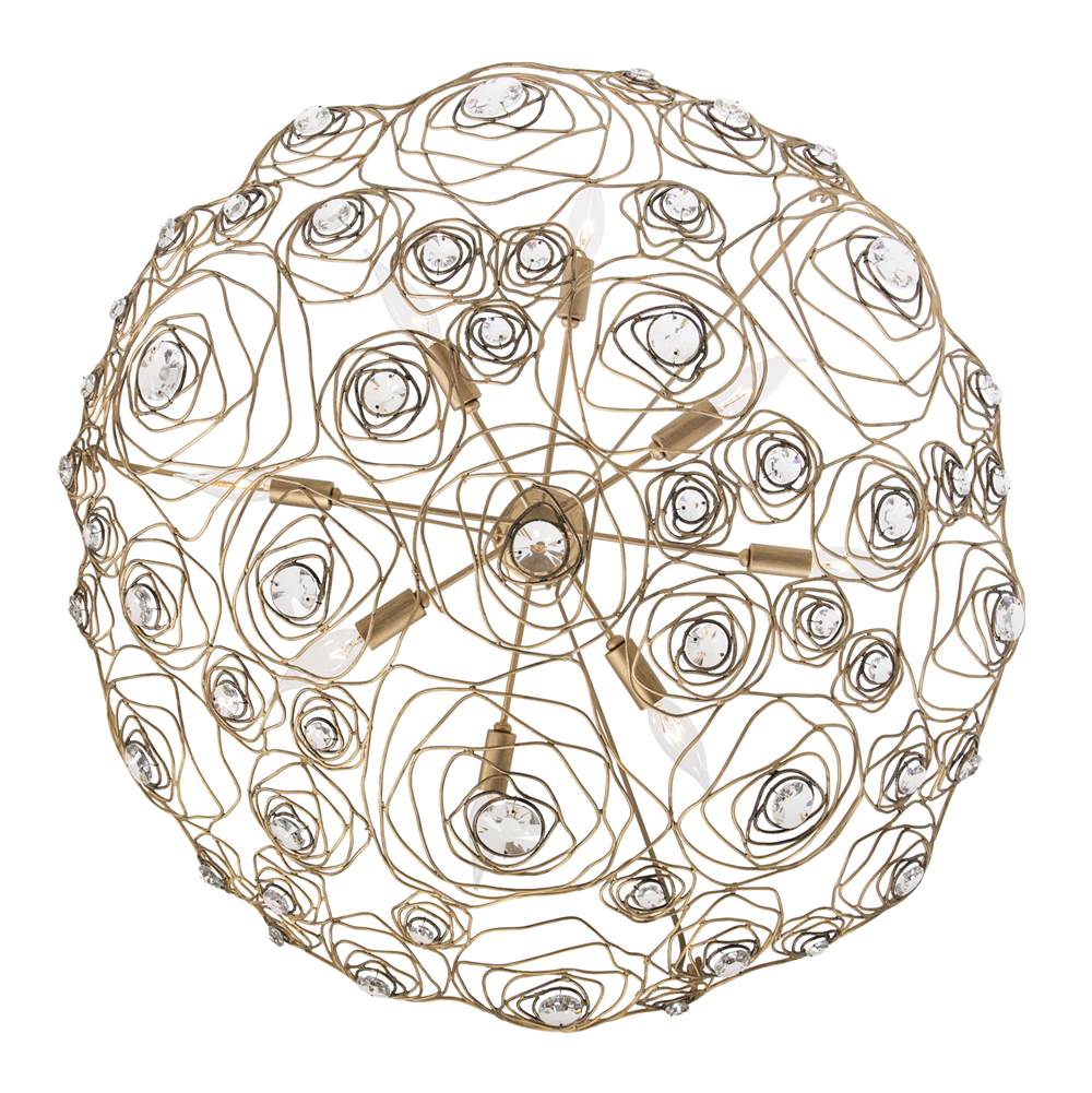 Varaluz 500P08HGOB Havana Gold Ombre Ethereal Rose 8-lt Inverted Pendant - Havana Gold Ombre Image 4