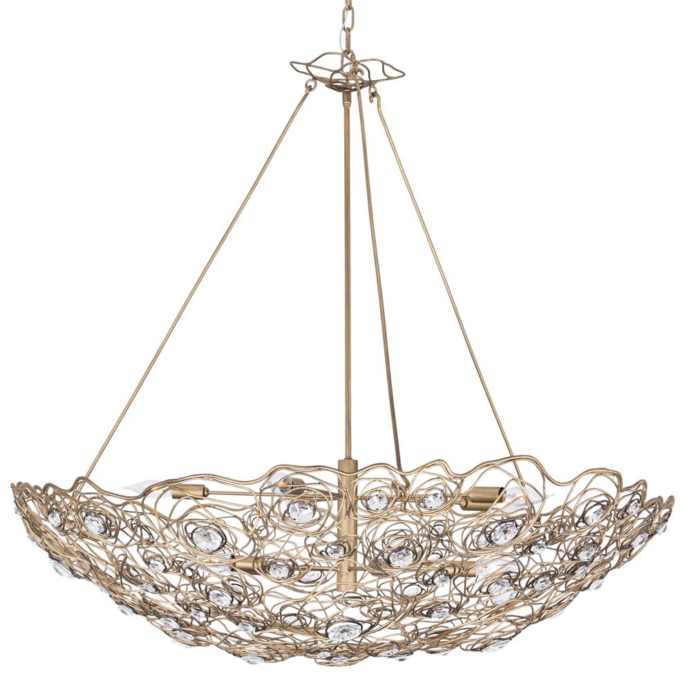 Varaluz 500P10HGOB Havana Gold Ombre Ethereal Rose 10-lt Inverted Pendant - Havana Gold Ombre Image 1