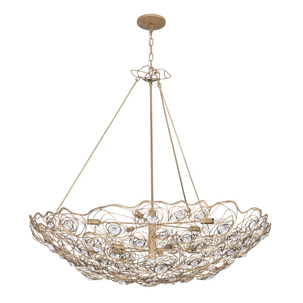 Varaluz 500P10HGOB Havana Gold Ombre Ethereal Rose 10-lt Inverted Pendant - Havana Gold Ombre Image 4