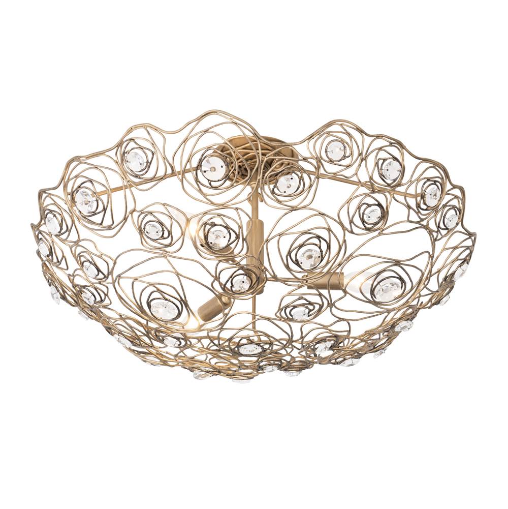 Varaluz Ethereal Rose Ethereal Rose 3-lt Inverted Semi-flush - Havana Gold Ombre