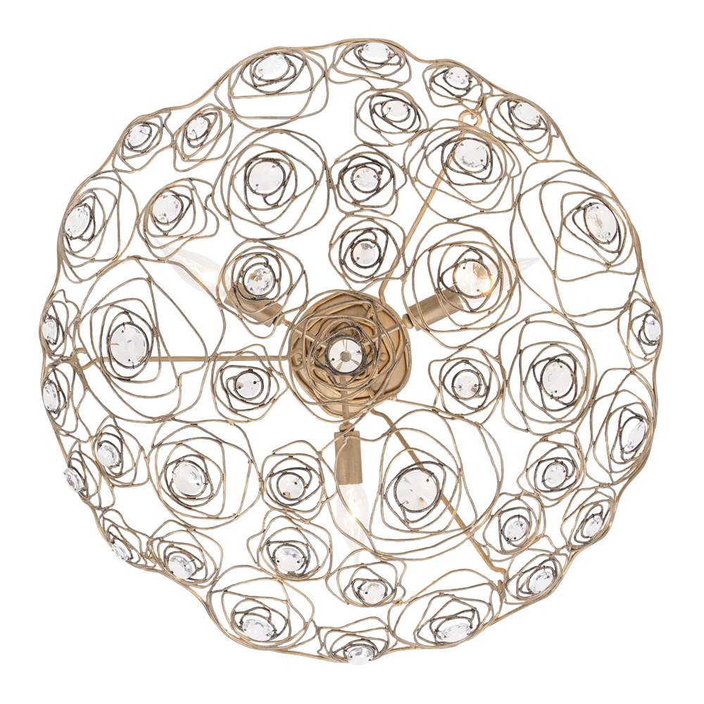 Varaluz 500S03HGOB Havana Gold Ombre Ethereal Rose 3-lt Inverted Semi-flush - Havana Gold Ombre Image 3