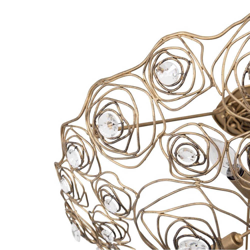 Varaluz 500S03HGOB Havana Gold Ombre Ethereal Rose 3-lt Inverted Semi-flush - Havana Gold Ombre Image 2