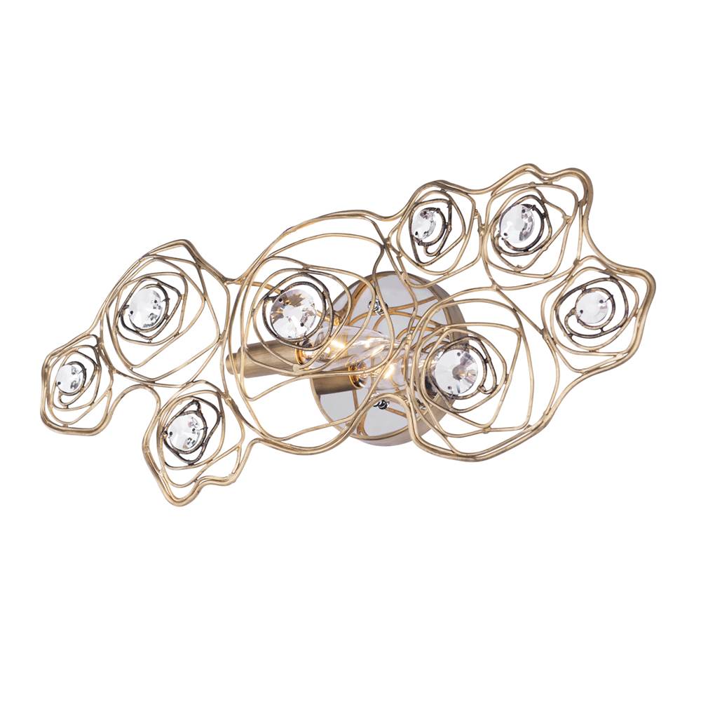 Varaluz 500W01HGOB Havana Gold Ombre,Polished Stainless Accents Ethereal Rose 1-lt Sconce - Havana Gold Ombre/polished Stainless Accents Image 2