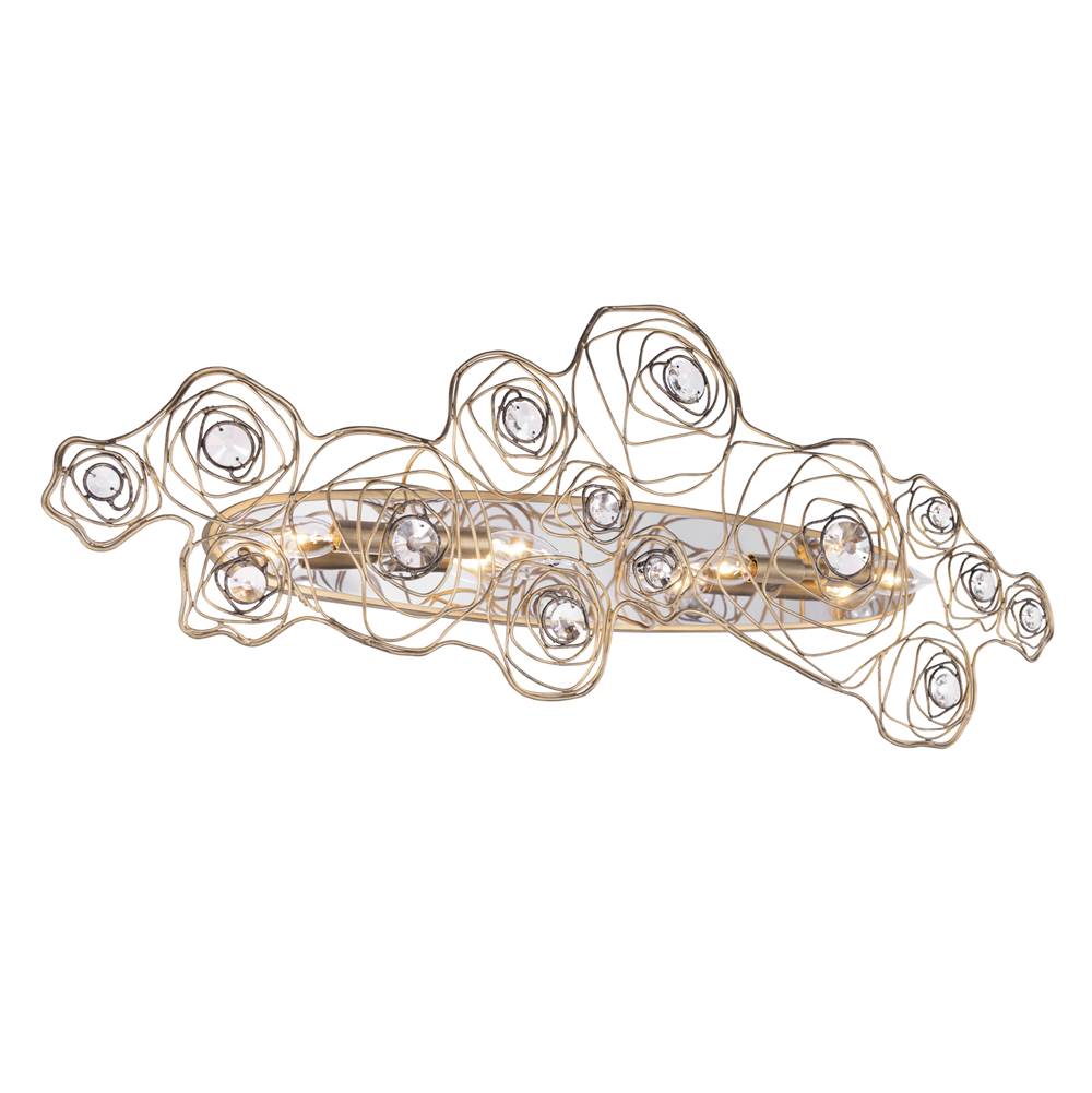 Varaluz 500W04HGOB Havana Gold Ombre,Polished Stainless Accents Ethereal Rose 4-lt Sconce - Havana Gold Ombre/polished Stainless Accents Image 3