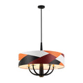 Varaluz 501P05BLSB Black,Satin Brass,Patchwork Patchwork 5-lt Pendant - Black/satin Brass/patchwork Image 1