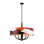 Varaluz Patchwork 5-lt Pendant - Black/satin Brass/patchwork