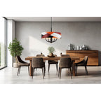 Varaluz 501P05BLSB Black,Satin Brass,Patchwork Patchwork 5-lt Pendant - Black/satin Brass/patchwork Image 5