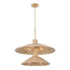 Varaluz 502P09FGN French Gold,Natural Seagrass Hilton Head 9-lt 2-tier Pendant - French Gold/natural Seagrass Image 4