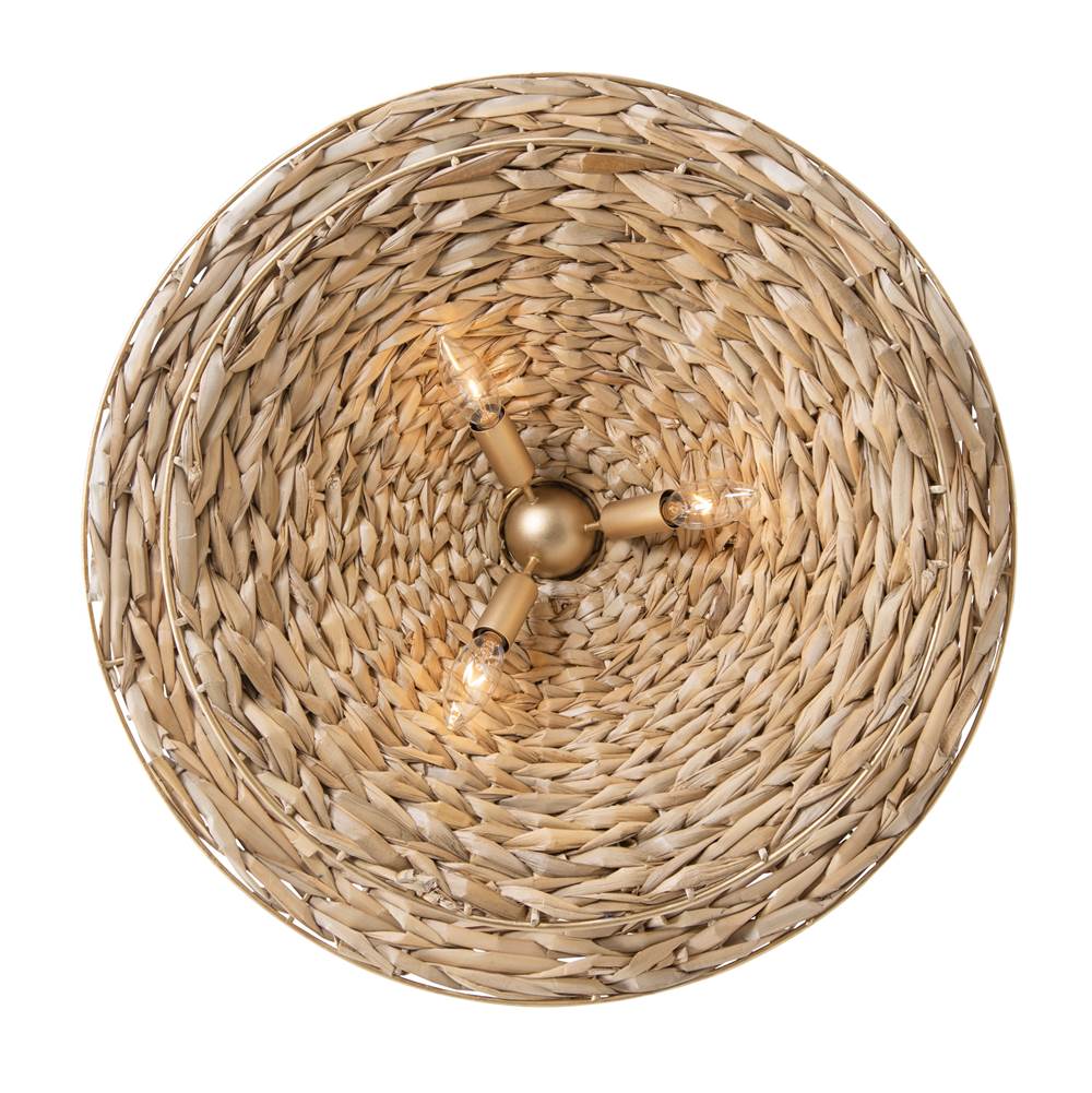 Varaluz 502P09FGN French Gold,Natural Seagrass Hilton Head 9-lt 2-tier Pendant - French Gold/natural Seagrass Image 3