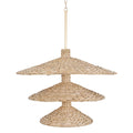Varaluz 502P15FGN French Gold,Natural Seagrass Hilton Head 15-lt 3-tier Pendant - French Gold/natural Seagrass Image 1