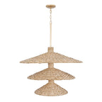 Varaluz Hilton Head Hilton Head 15-lt 3-tier Pendant - French Gold/natural Seagrass