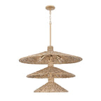 Varaluz 502P15FGN French Gold,Natural Seagrass Hilton Head 15-lt 3-tier Pendant - French Gold/natural Seagrass Image 6