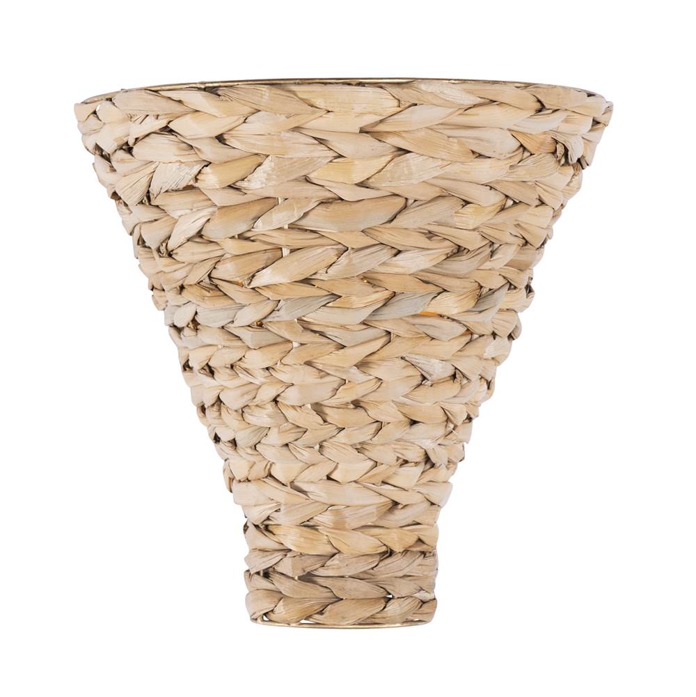 Varaluz 502W01FGN French Gold,Natural Seagrass Hilton Head 1-lt Sconce - French Gold/natural Seagrass Image 1