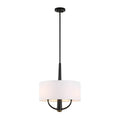 Varaluz 503P03BLSB Black,Satin Brass Patchwork 3-lt Pendant - Black/satin Brass Image 1