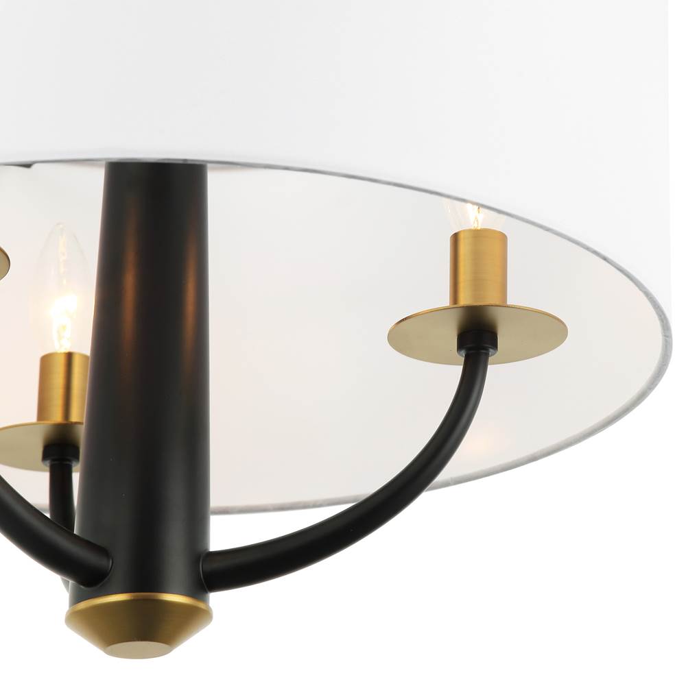 Varaluz 503P03BLSB Black,Satin Brass Patchwork 3-lt Pendant - Black/satin Brass Image 4