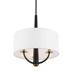 Varaluz 503P03BLSB Black,Satin Brass Patchwork 3-lt Pendant - Black/satin Brass Image 2