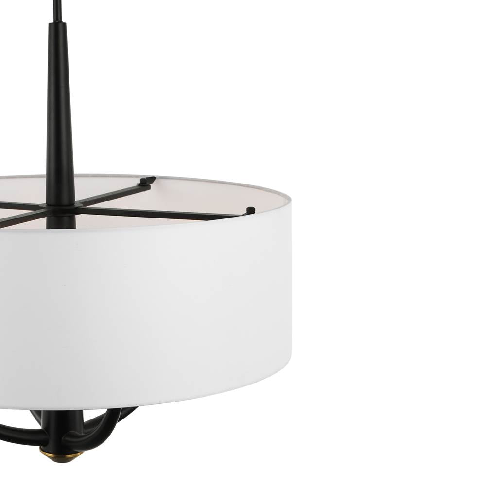 Varaluz 503P04BLSB Black,Satin Brass Patchwork 4-lt Pendant - Black/satin Brass Image 2