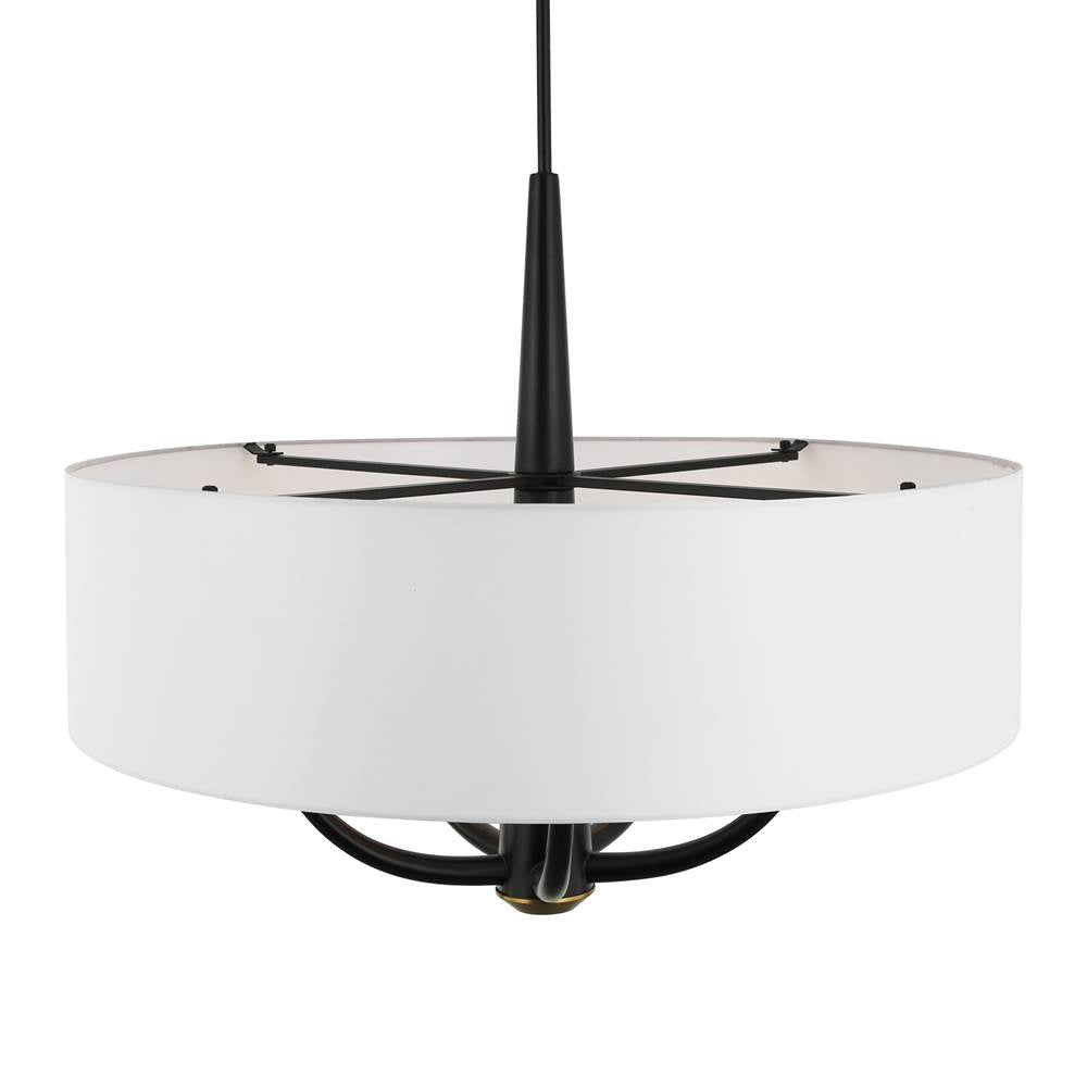 Varaluz 503P05BLSB Black,Satin Brass Patchwork 5-lt Pendant - Black/satin Brass Image 2