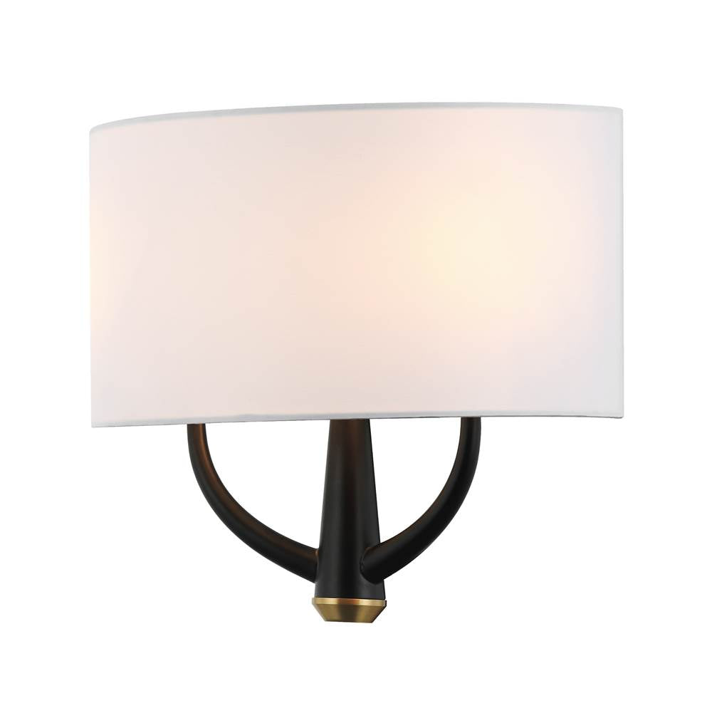 Varaluz 503W02BLSB Black,Satin Brass Patchwork 2-lt Sconce - Black/satin Brass Image 2