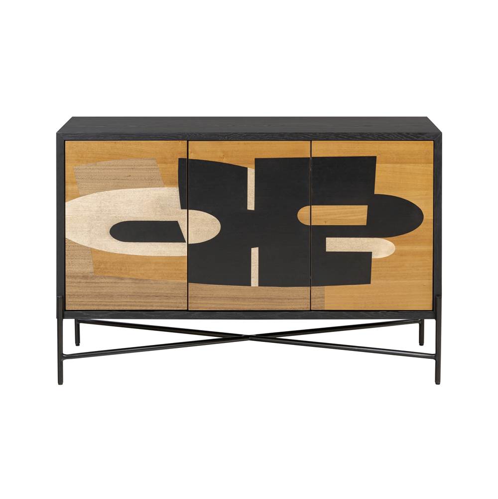 Varaluz 505ST48A Black,Walnut,White Ashe,Cherry,Black Oak Parker Credenza - Black/walnut/white Ashe/cherry/black Oak Image 1