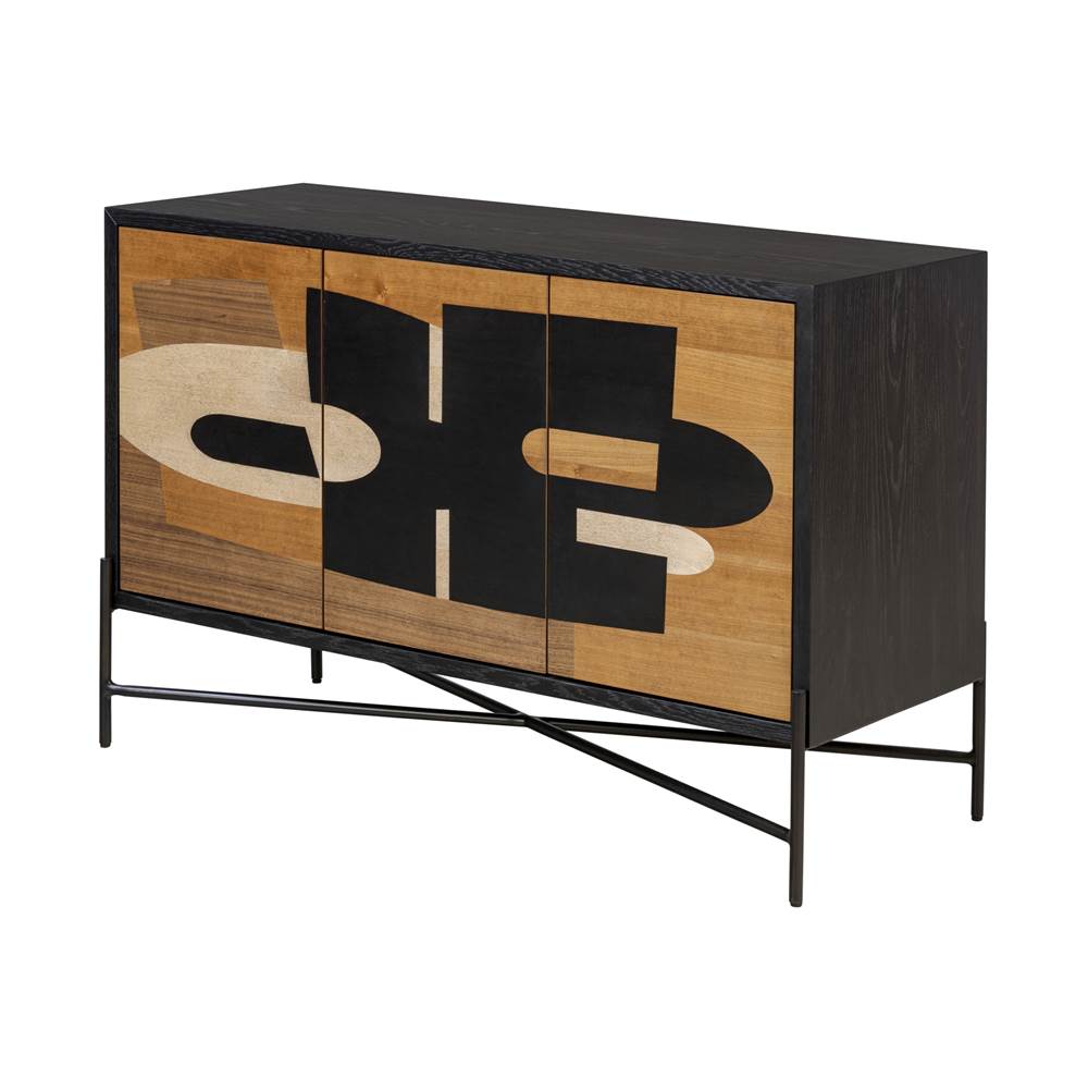 Varaluz Parker Credenza - Black/walnut/white Ashe/cherry/black Oak