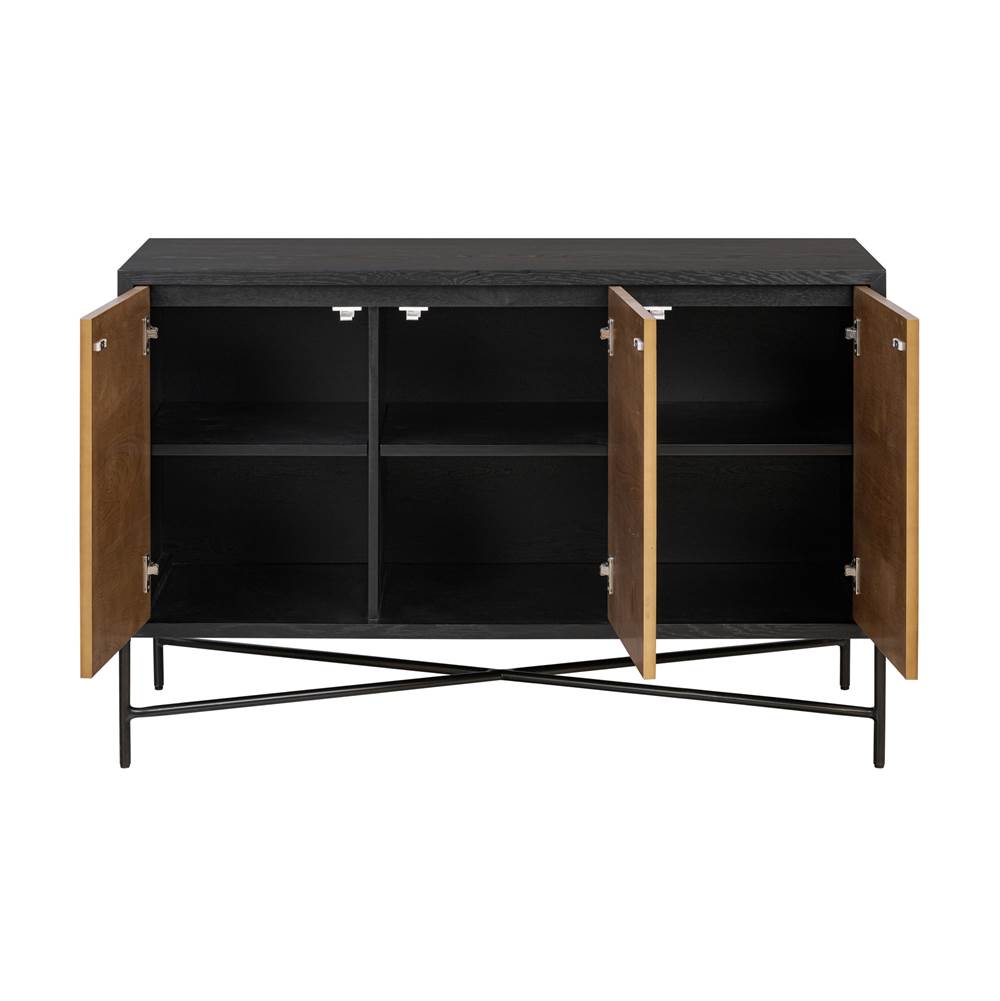 Varaluz 505ST48A Black,Walnut,White Ashe,Cherry,Black Oak Parker Credenza - Black/walnut/white Ashe/cherry/black Oak Image 9