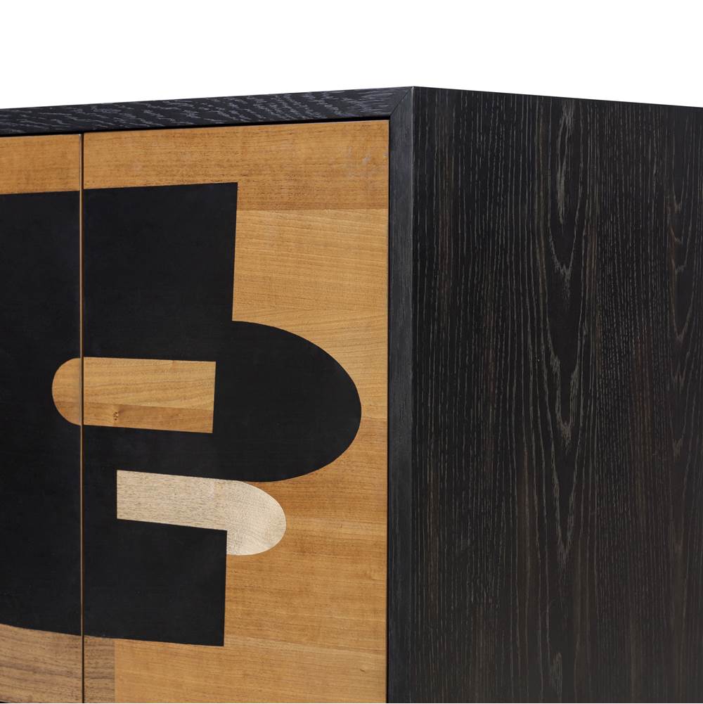 Varaluz 505ST48A Black,Walnut,White Ashe,Cherry,Black Oak Parker Credenza - Black/walnut/white Ashe/cherry/black Oak Image 6