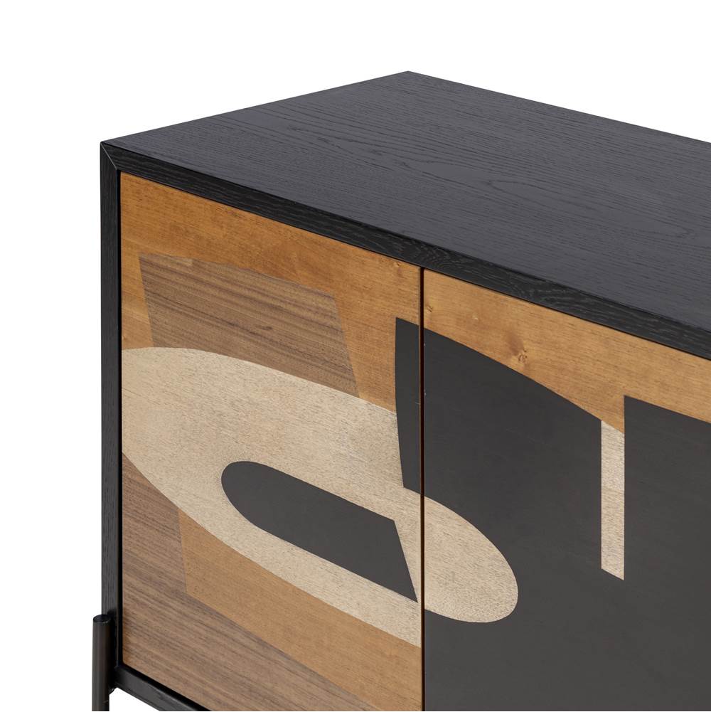 Varaluz 505ST48A Black,Walnut,White Ashe,Cherry,Black Oak Parker Credenza - Black/walnut/white Ashe/cherry/black Oak Image 5