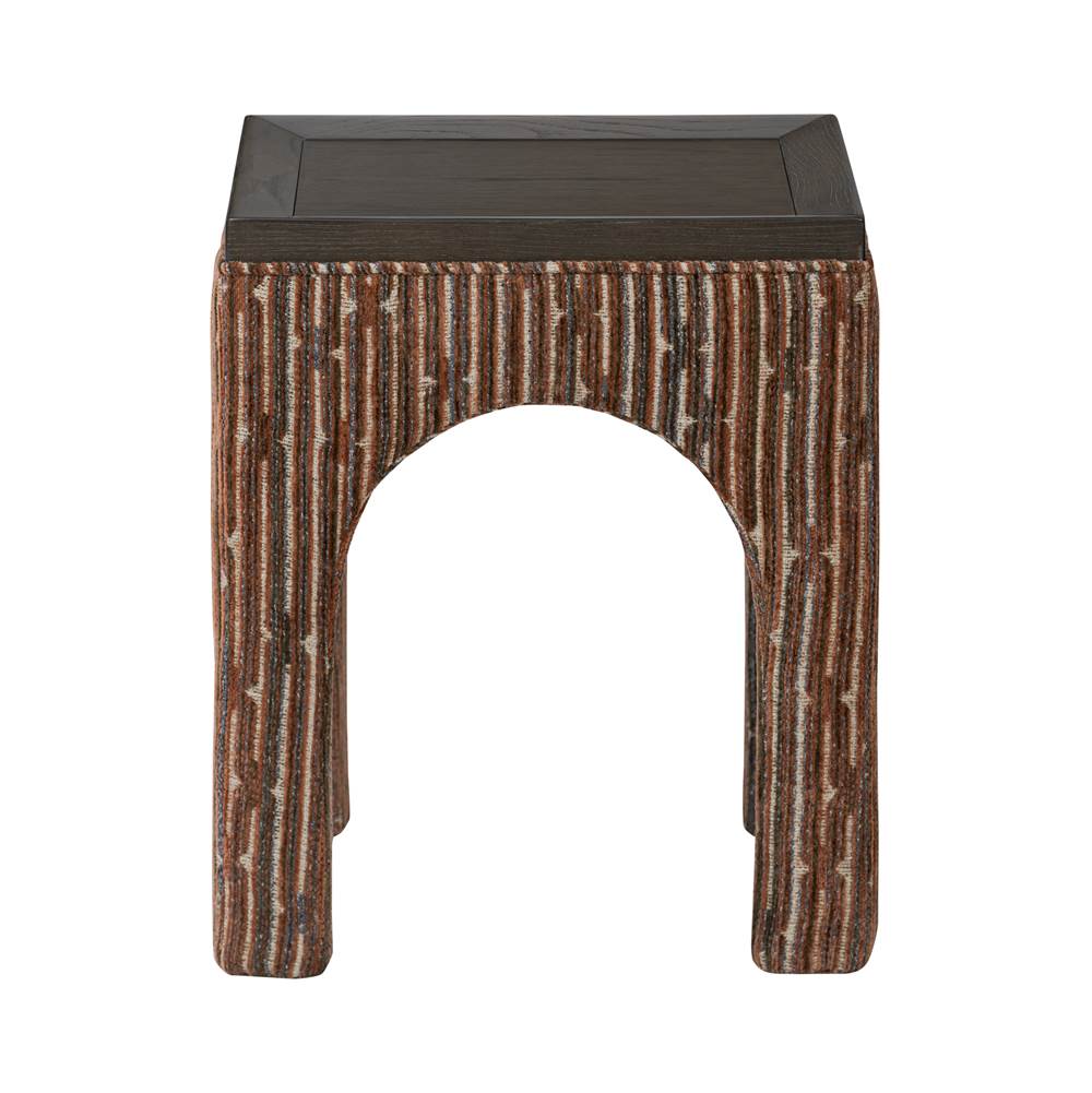 Varaluz 506TA16B Dark Brown Oak,Geo Continental Side Table - Dark Brown Oak/geo Image 1