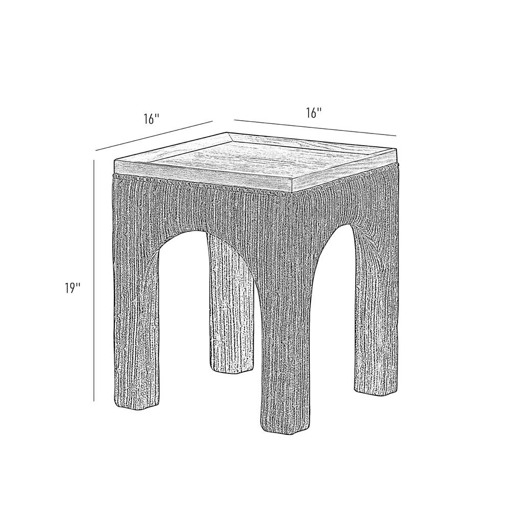 Varaluz 506TA16B Dark Brown Oak,Geo Continental Side Table - Dark Brown Oak/geo Image 2