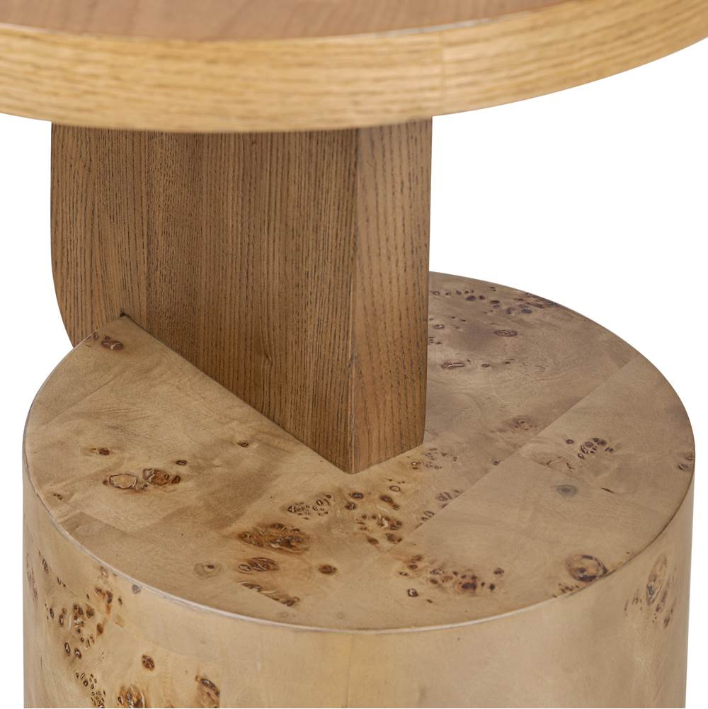 Varaluz 508TA18A Black Oak,Mappa Burl, Poplar,Cherry Eros Side Table - Black Oak/mappa Burl/ Poplar/cherry Image 5