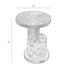 Varaluz 508TA18A Black Oak,Mappa Burl, Poplar,Cherry Eros Side Table - Black Oak/mappa Burl/ Poplar/cherry Image 2