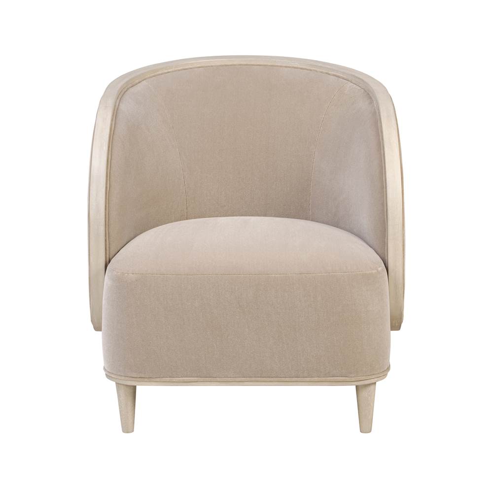 Varaluz 510CH28A Ash Blond,Mushroom Mohair Hayworth Accent Chair - Ash Blond/mushroom Mohair Image 1