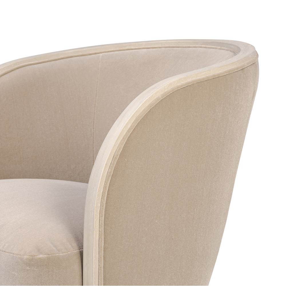 Varaluz 510CH28A Ash Blond,Mushroom Mohair Hayworth Accent Chair - Ash Blond/mushroom Mohair Image 2