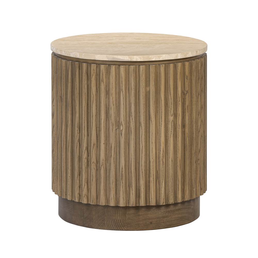 Varaluz 511TA18A Harvest Oak,Mushroom Oak Donovan Side Table - Harvest Oak/mushroom Oak Image 1