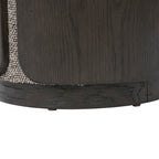 Varaluz 513CH17A Dark Brown Oak,Earth Hutton Ottoman - Dark Brown Oak/earth Image 5