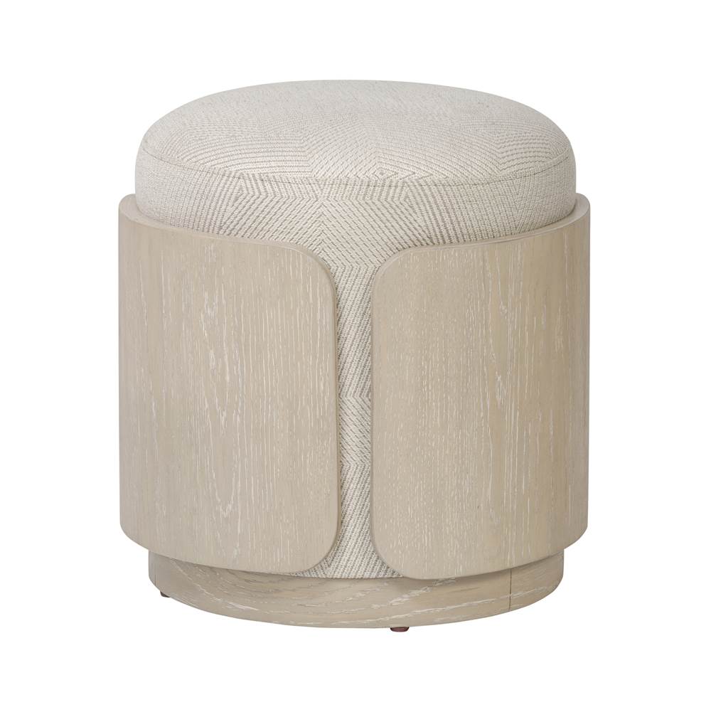Varaluz 513CH17B Ashe Blonde Oak,Ecru Hutton Ottoman - Ashe Blonde Oak/ecru Image 1