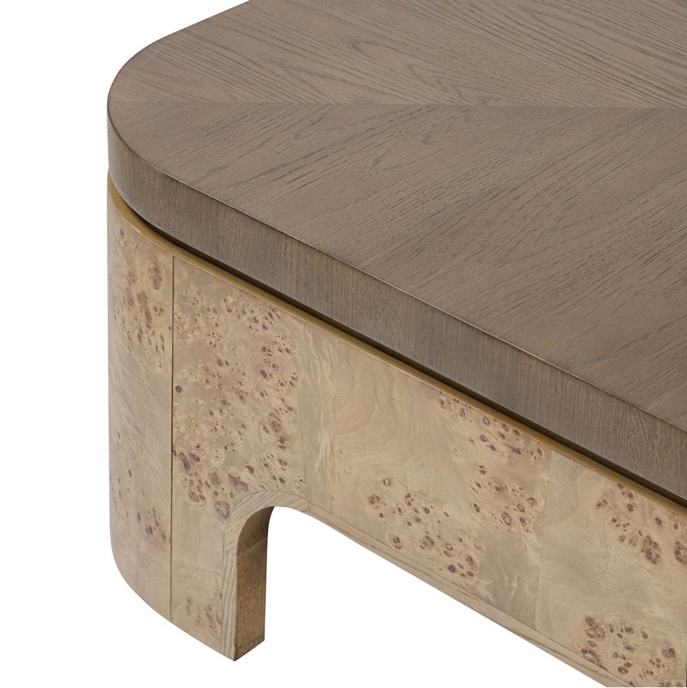 Varaluz 514TA44A Mushroom Oak,Mappa Burl Mckinney Coffee Table - Mushroom Oak/mappa Burl Image 7