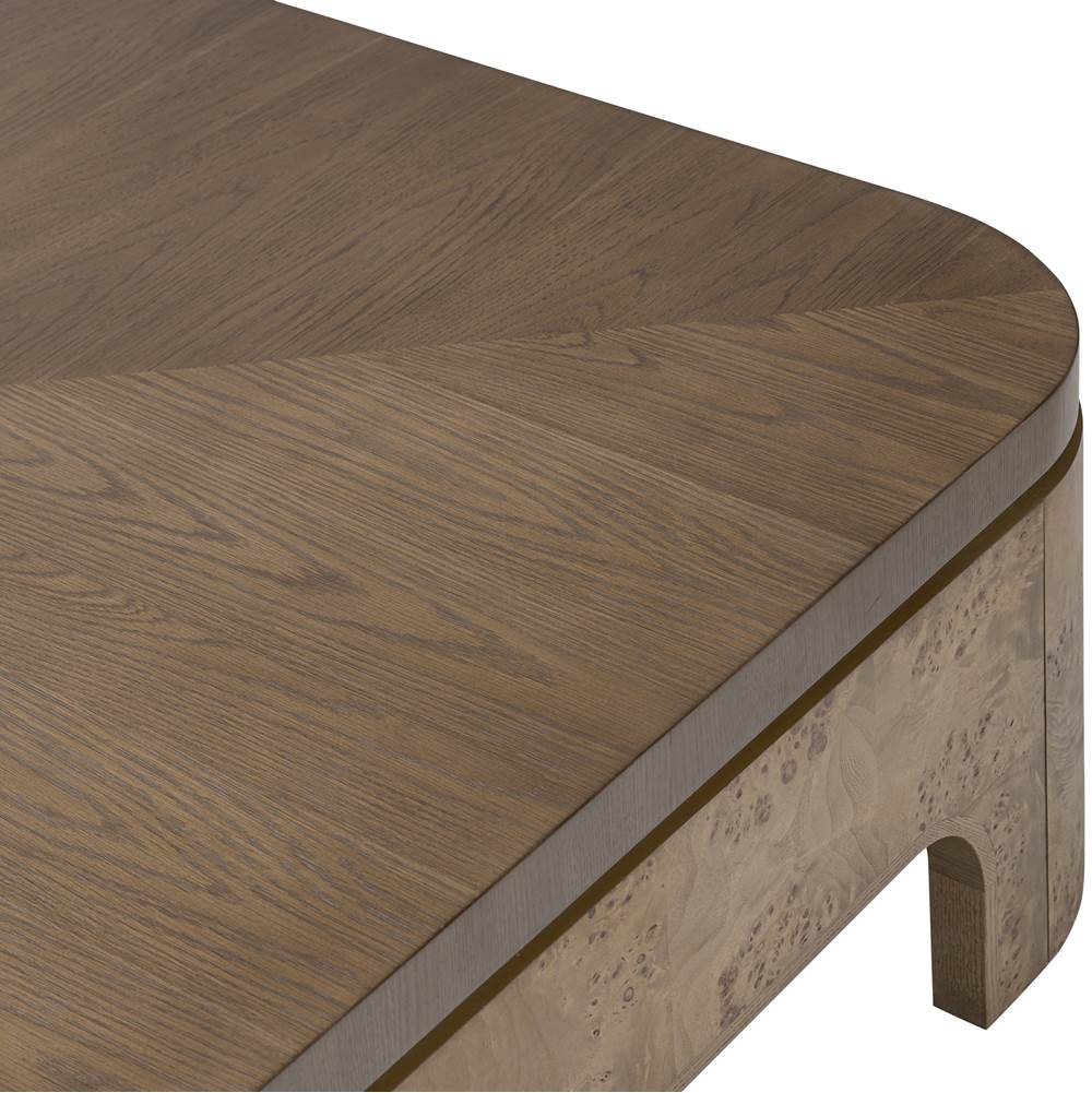 Varaluz 514TA44A Mushroom Oak,Mappa Burl Mckinney Coffee Table - Mushroom Oak/mappa Burl Image 5