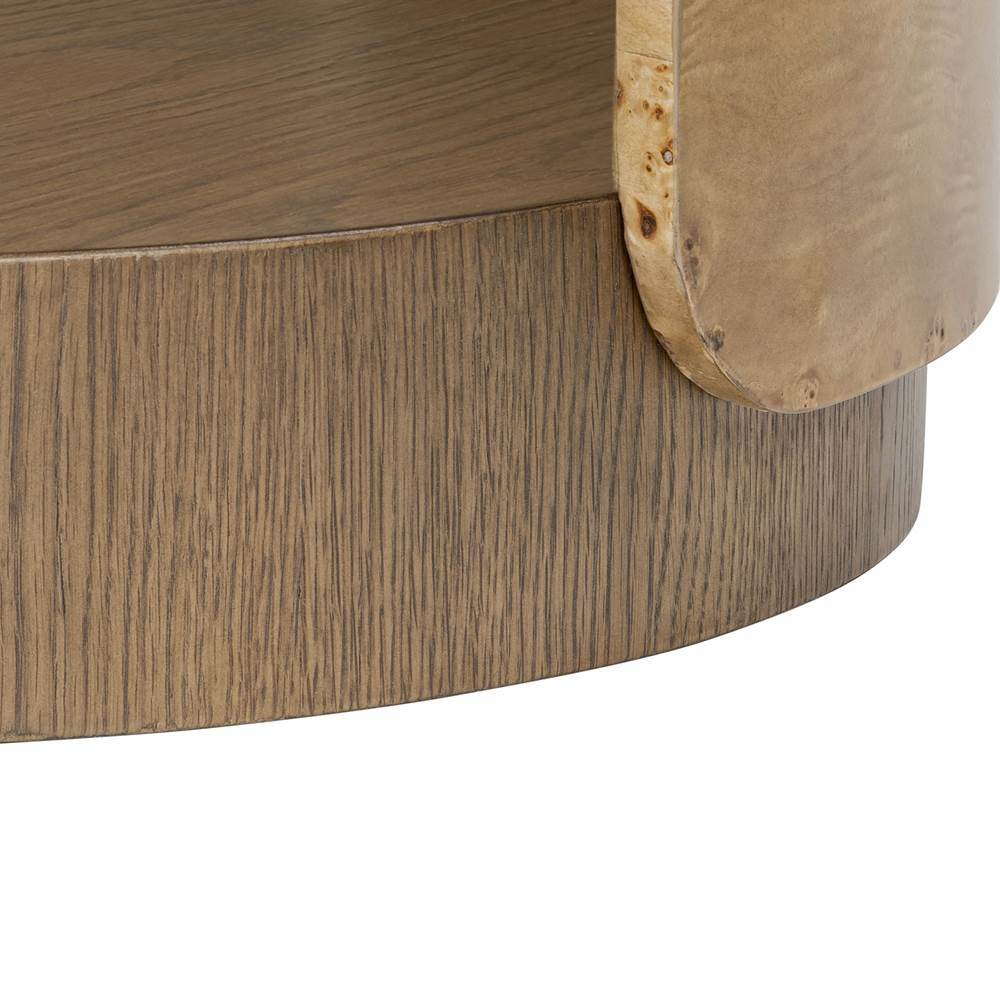 Varaluz 514TE20A Mushroom Oak,Mappa Burl Mckinney Side Table - Mushroom Oak/mappa Burl Image 5