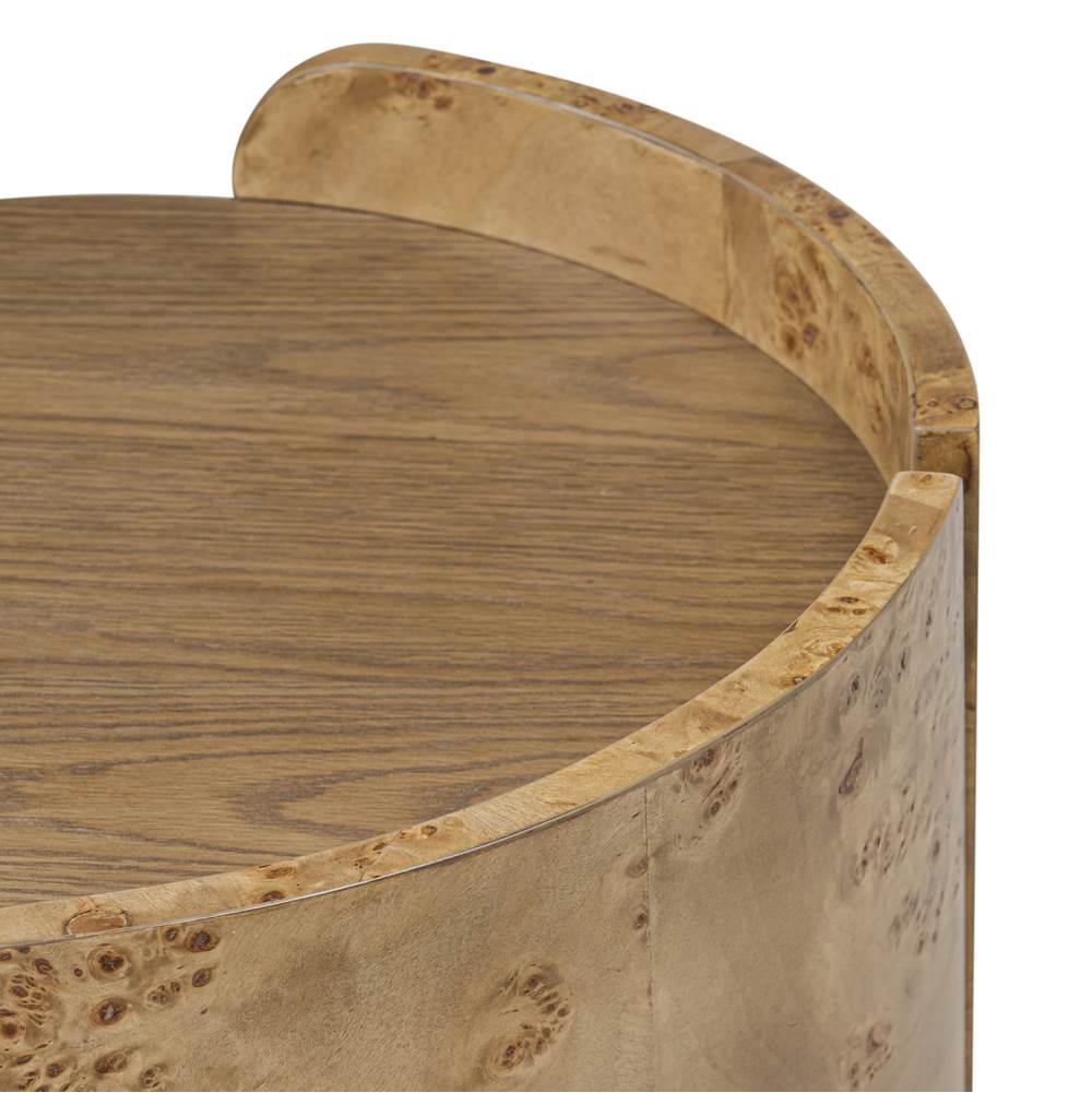 Varaluz 514TE20A Mushroom Oak,Mappa Burl Mckinney Side Table - Mushroom Oak/mappa Burl Image 2