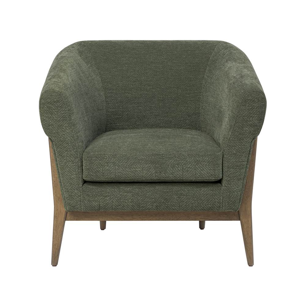 Varaluz 515CH32B Harvest Oak,Green Melrose Accent Chair - Harvest Oak/green Image 1