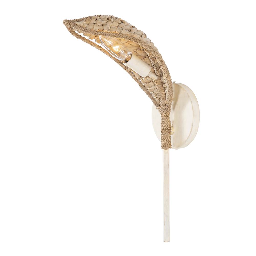 Varaluz 519W01CW Country White Century Palm 1-lt Sconce - Country White Image 1