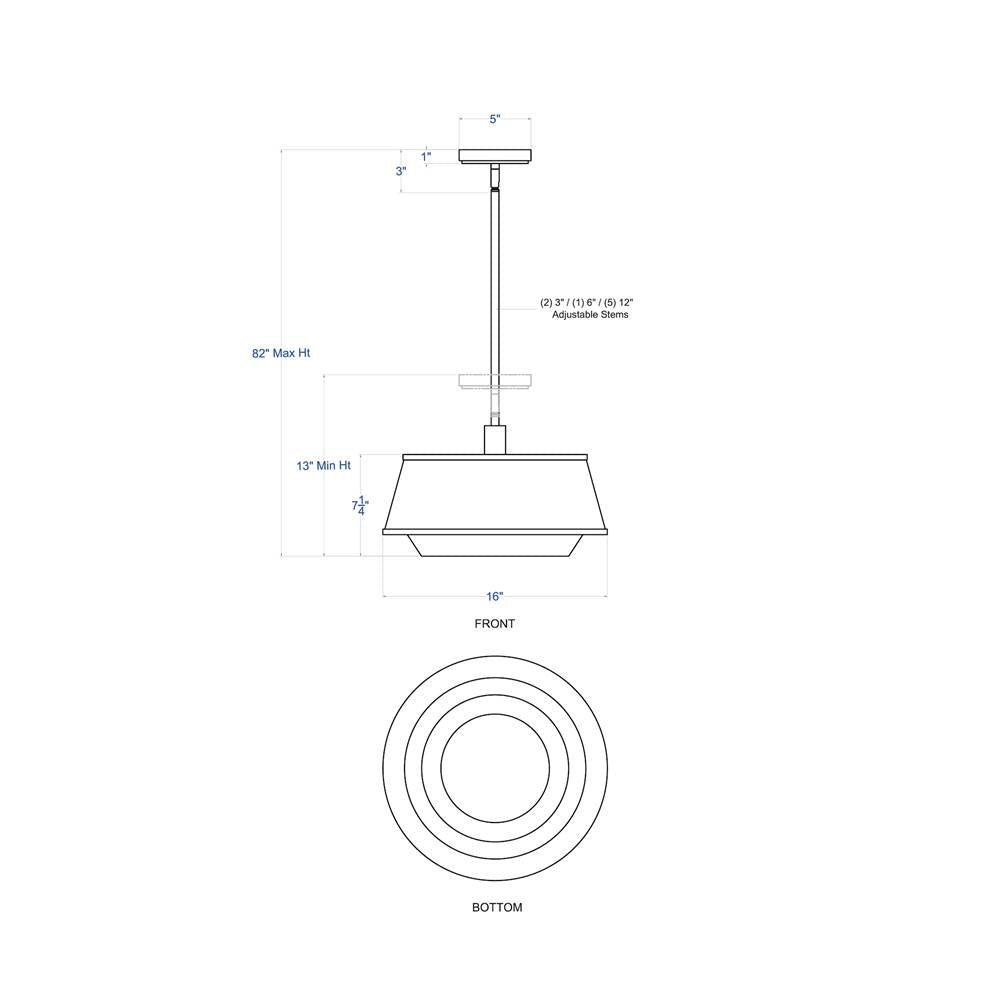 Varaluz 520P03SBW Satin Brass,Medium Walnut Desert Flyer 3-lt Convertible Pendant/semi-flush - Satin Brass/medium Walnut Image 2