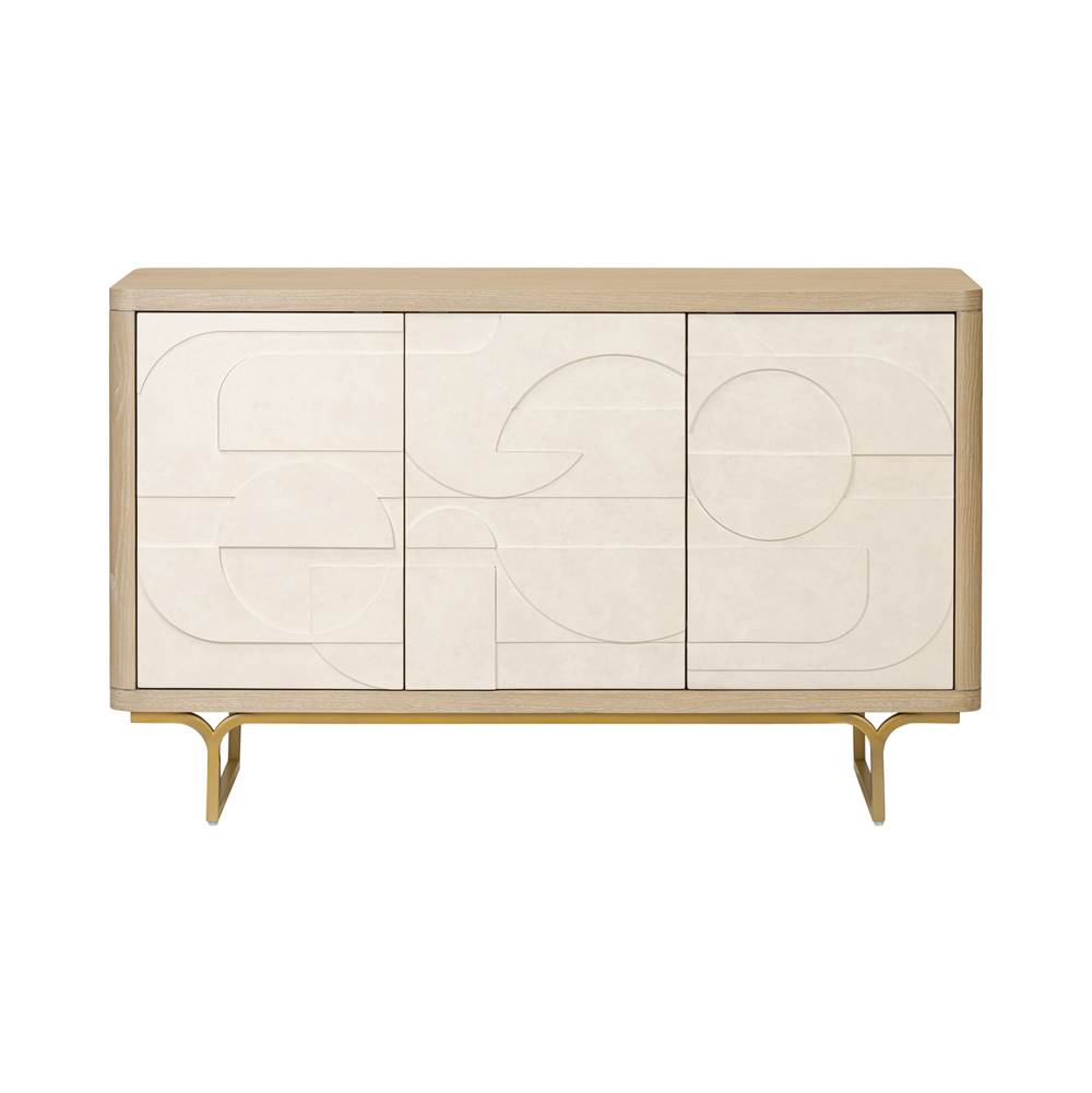Varaluz 522ST54A Light Oak,Parchment Wood Montage Credenza - Light Oak/parchment Wood Image 1