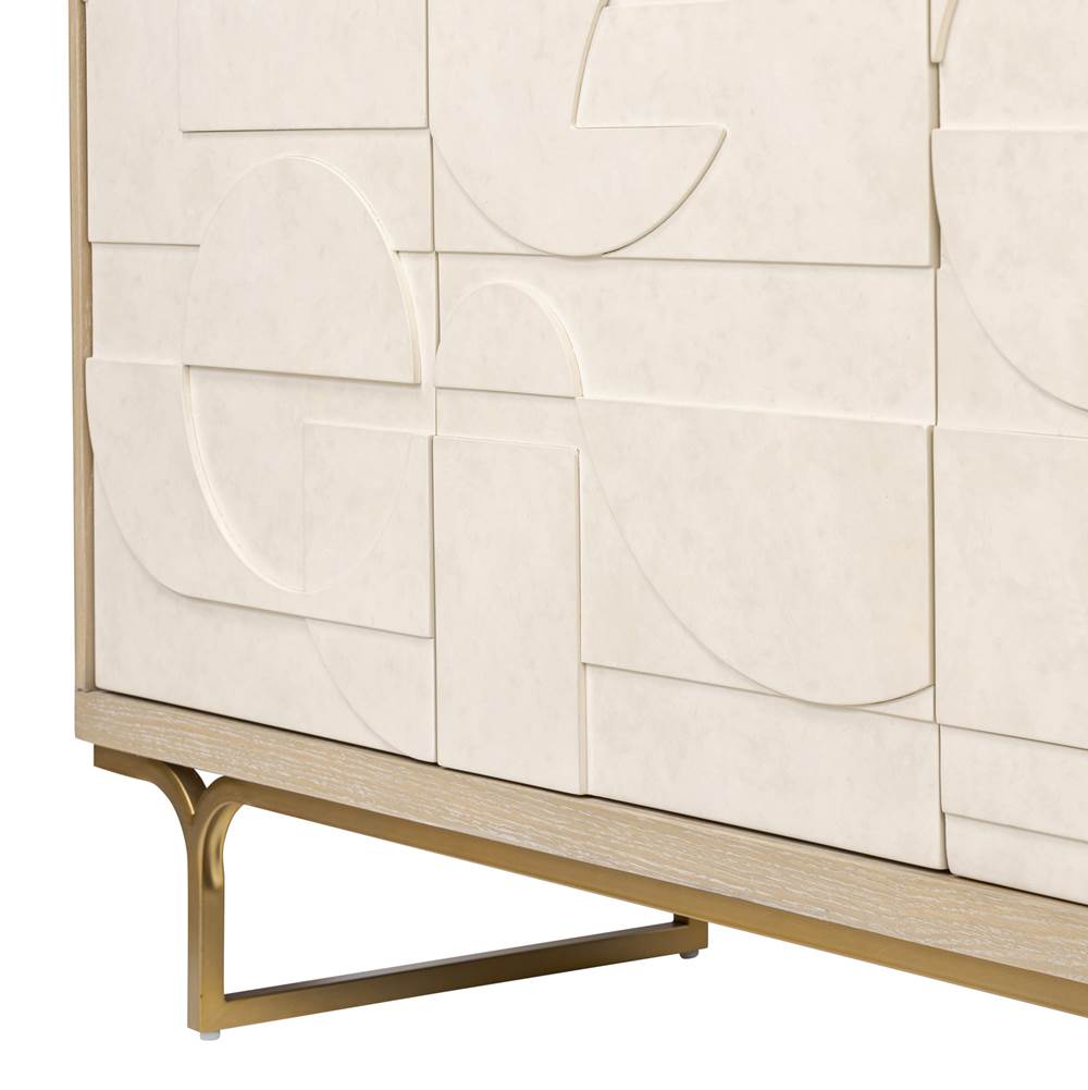 Varaluz 522ST54A Light Oak,Parchment Wood Montage Credenza - Light Oak/parchment Wood Image 2