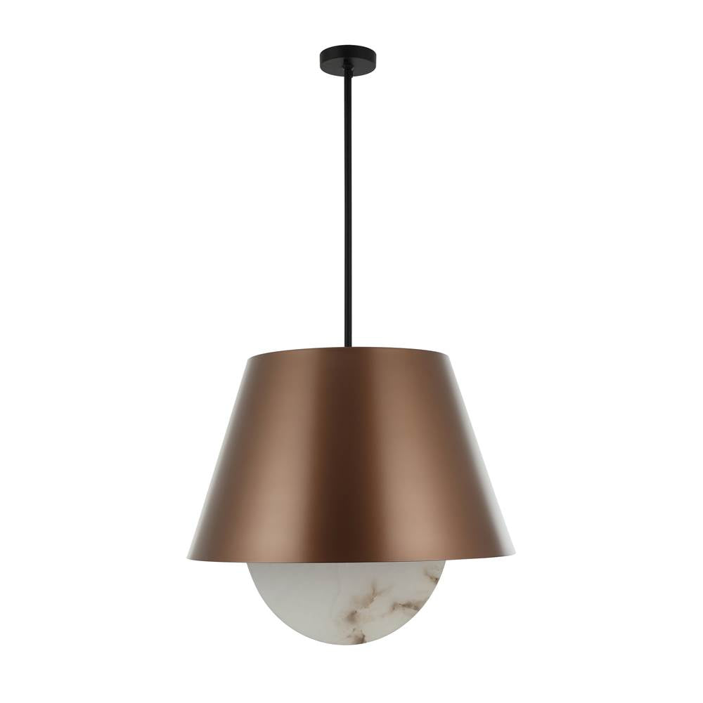 Varaluz 529P06BGMB Brontourage,Matte Black Rock On 6-lt Pendant - Brontourage/matte Black Image 3