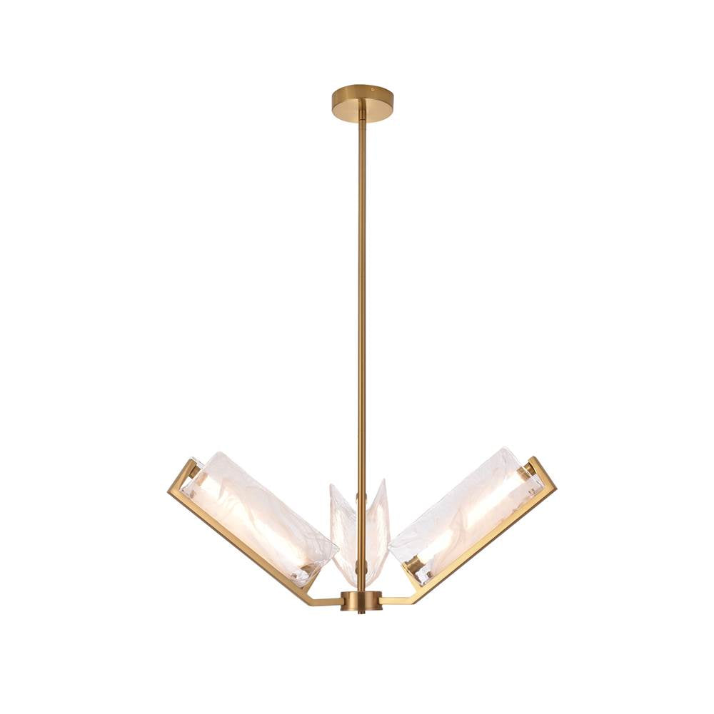Varaluz Mingle 3-lt Chandelier - Satin Brass
