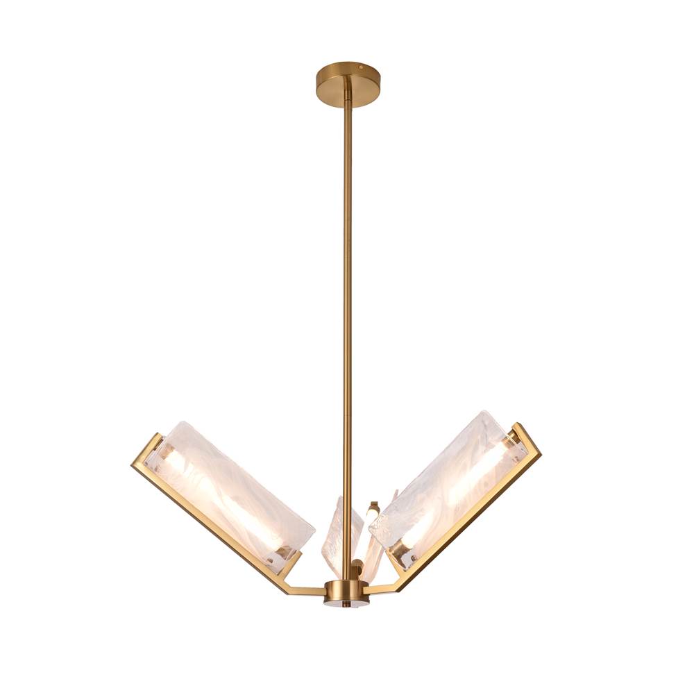 Varaluz 531C03SB Satin Brass Mingle 3-lt Chandelier - Satin Brass Image 5