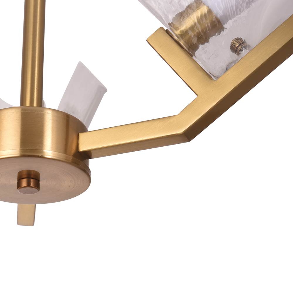 Varaluz 531C03SB Satin Brass Mingle 3-lt Chandelier - Satin Brass Image 3